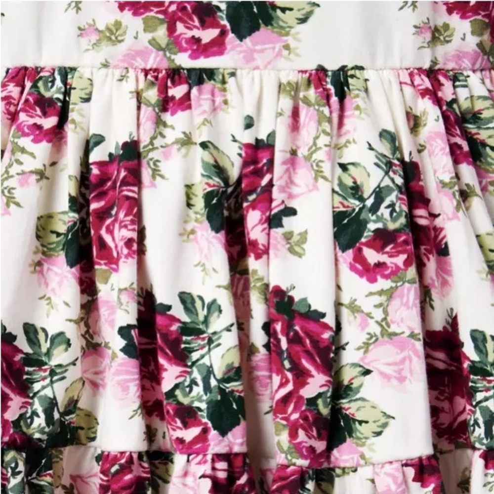 Brand New Janie & Jack Toddler Girl Pink & White Floral 3/4 Sleeve Dress, 3, NWT - Picture 3 of 5